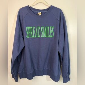 Spread Smiles Navy Blue Cotton Sweatshirt Size XXL - great gift for Dentist